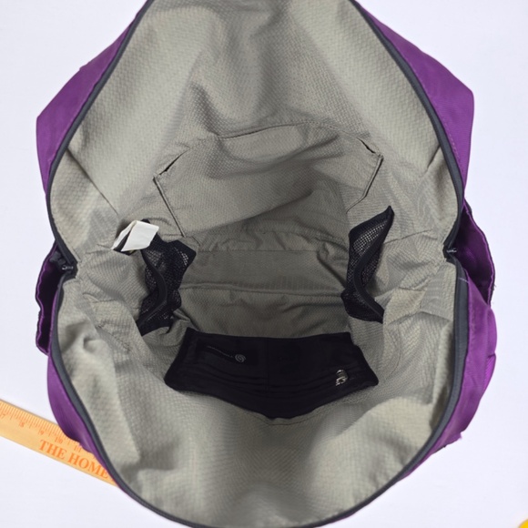 RARE Timbuk2 Cargo Tote Convertible Backpack Black & Purple Nylon Ripstop Bag - Picture 6 of 13
